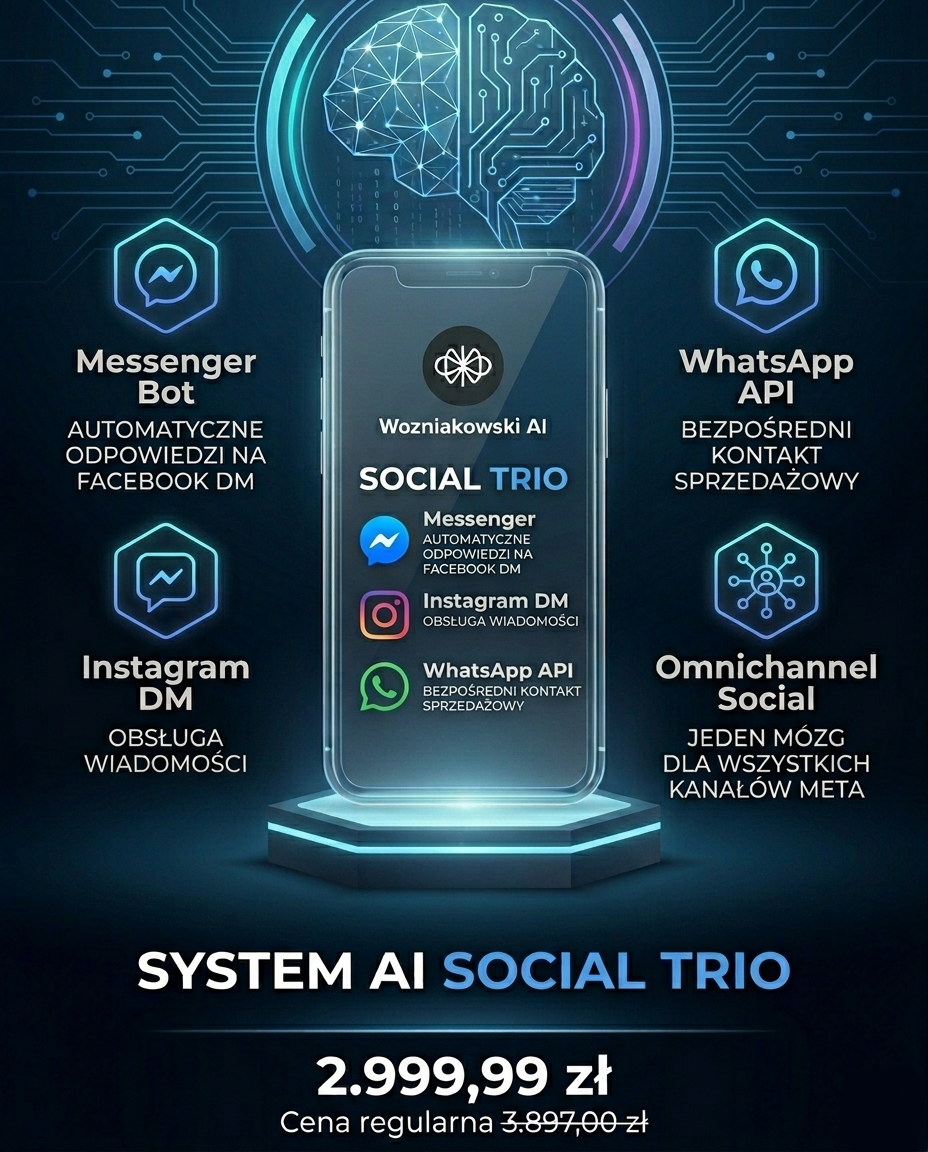 Pakiet SOCIAL TRIO (Messenger + IG + WhatsApp)